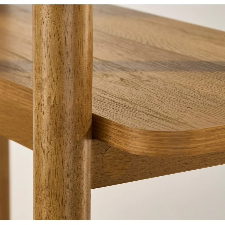 Better Homes & Gardens Springwood 5 Shelf Bookcase with Solid Wood Frame, Light Honey Finish | Walmart (US)