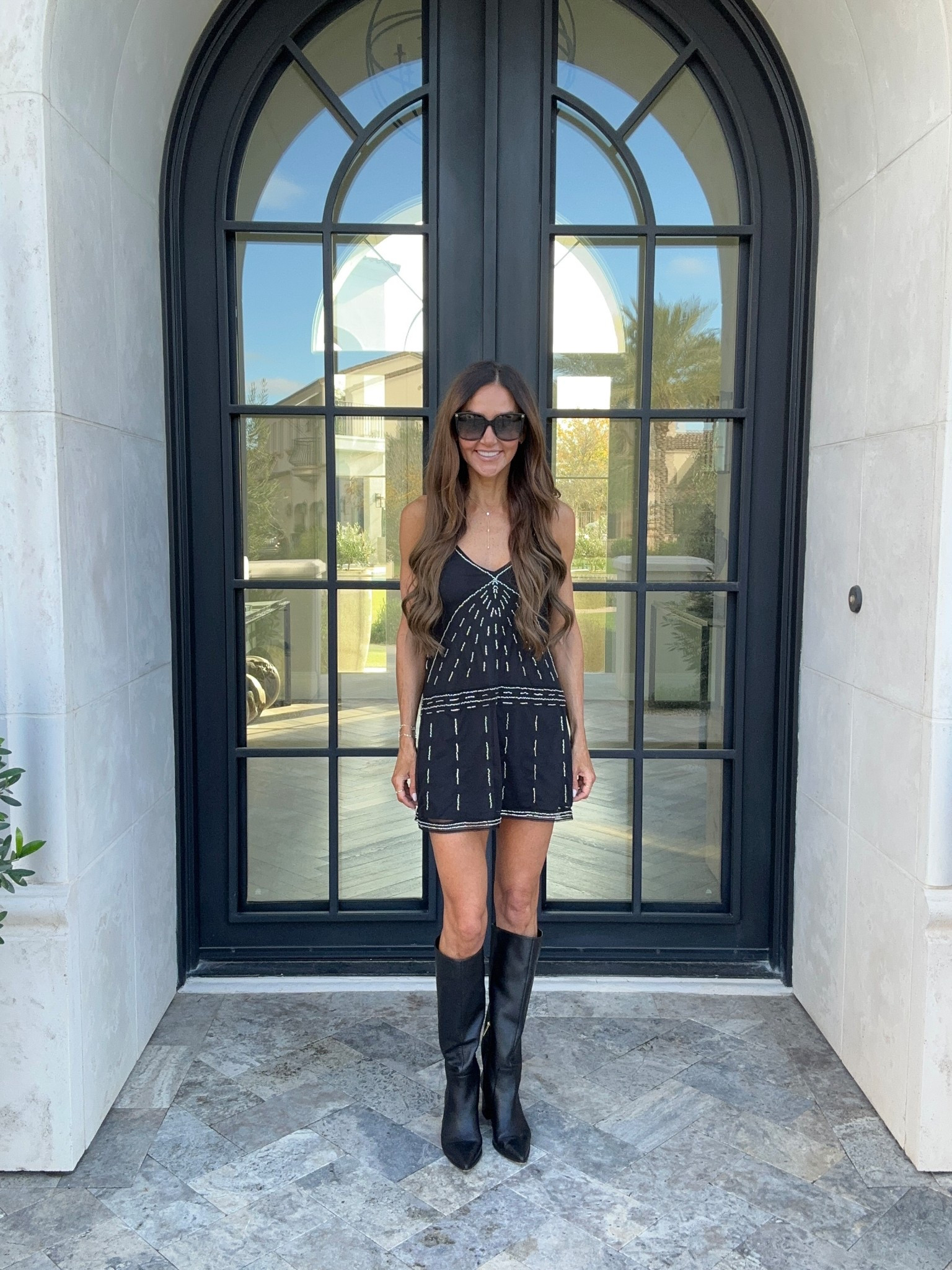 Wearing xxs in dress 🖤

#LTKHoliday #LTKOver40