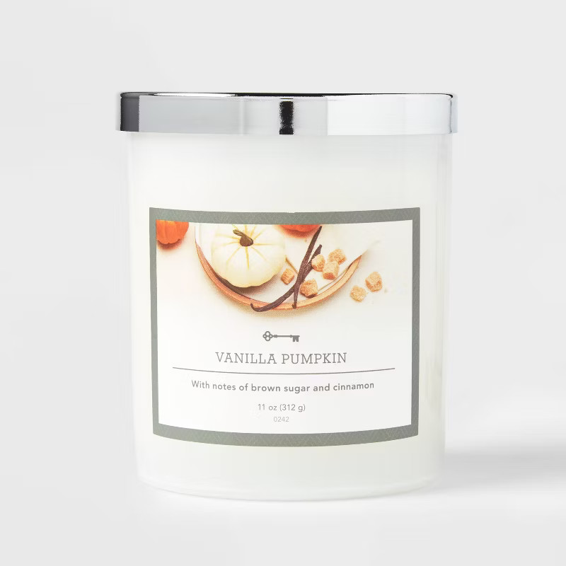 Glass Jar Vanilla Pumpkin Candle - Threshold™ | Target