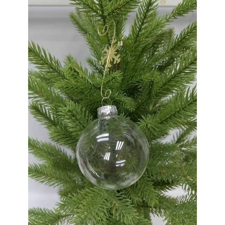 Christmas Clear Color Glass OPP Hanging Ornaments, 10-Pieces , 65mm Diameter, by Holiday Time | Walmart (US)
