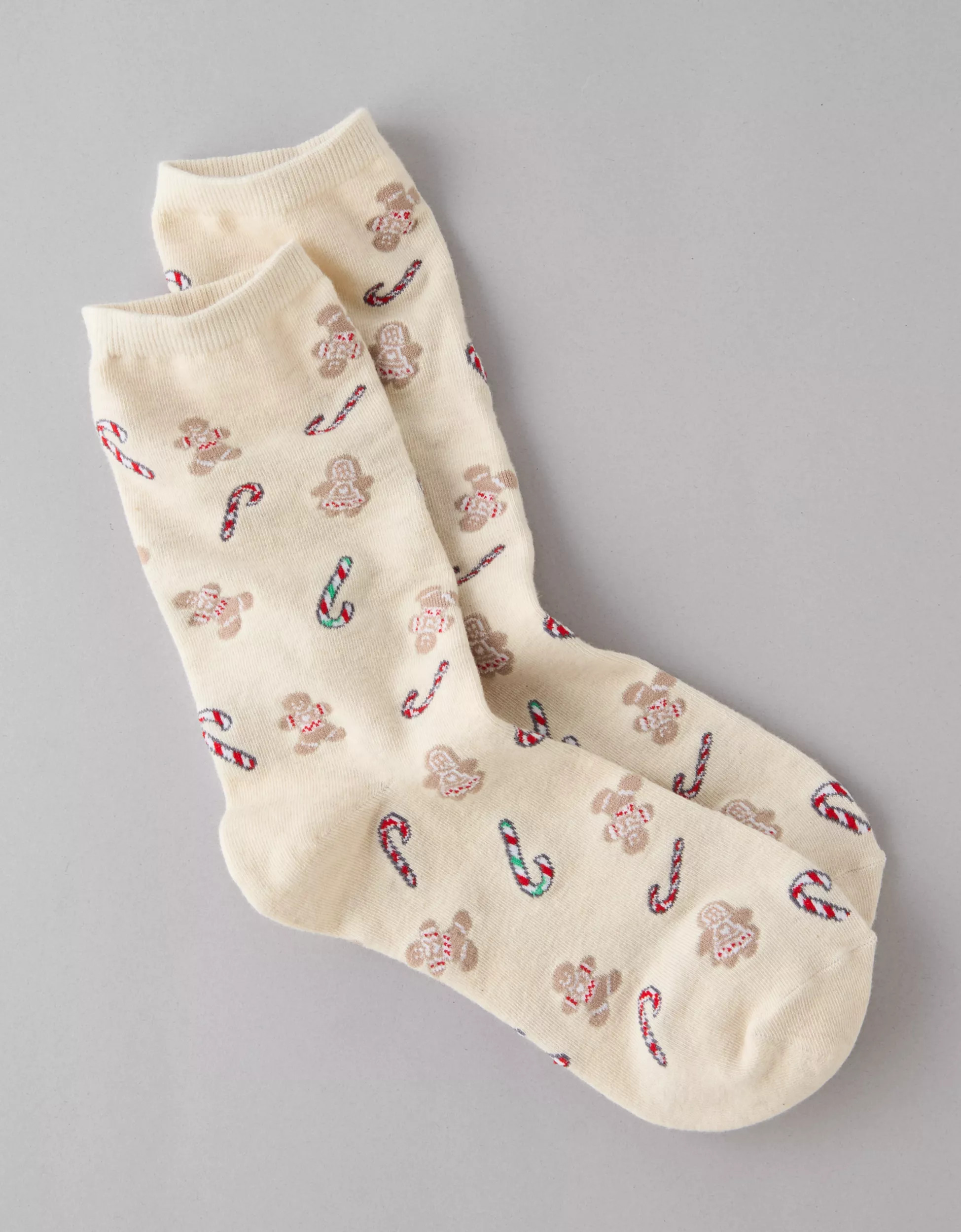 AE Gingerbread Crew Socks | American Eagle Outfitters (US & CA)