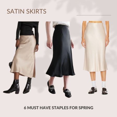 Add a touch of glamour to your spring wardrobe with a satin skirt. This luxurious fabric is perfect for special occasions or everyday wear and adds an elegant and feminine touch to any outfit.

#LTKSeasonal #LTKSpringSale #LTKstyletip