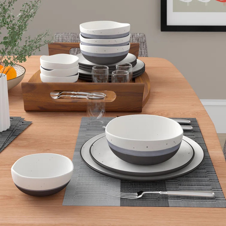 Parthenia Double Bowl 16 Piece Dinnerware Set, Service for 4 | Wayfair North America