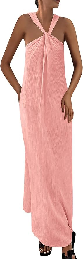 PRETTYGARDEN Womens 2025 Casual Long Summer Dresses Sleeveless Strappy Loose Flowy Beach Vacation... | Amazon (US)