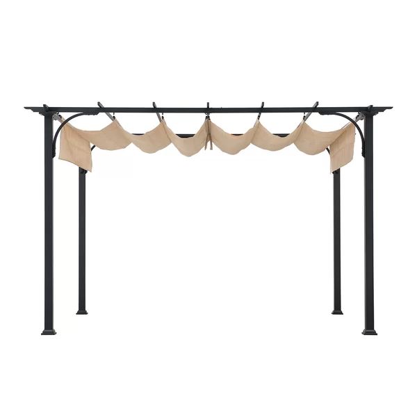 Naples 9 Ft. W x 12 Ft. D Steel Pergola with Canopy | Wayfair North America