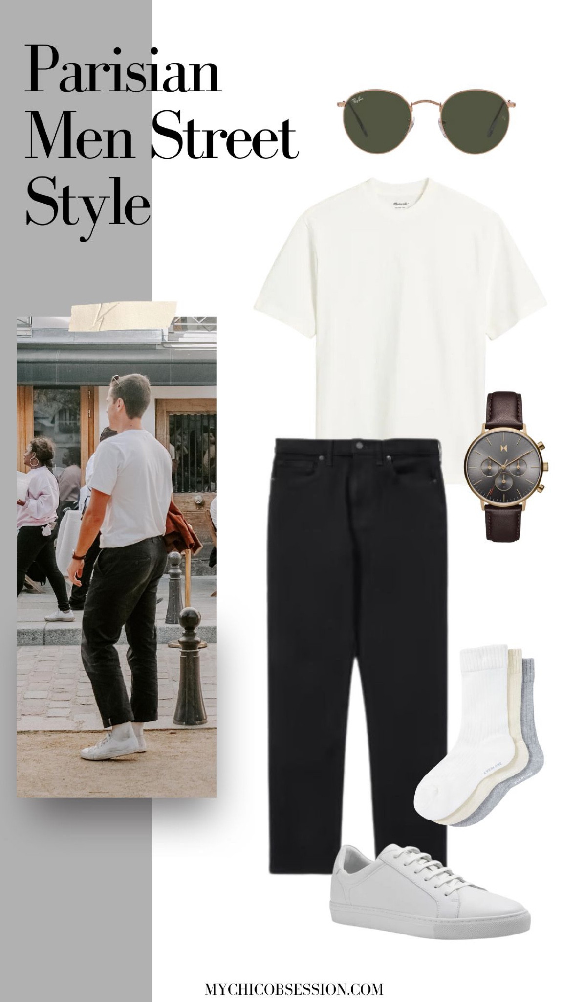 You can’t go wrong with a classic white tee, black jeans, a white sneaker and a nice watch. 

#LTKstyletip #LTKmens #LTKSeasonal