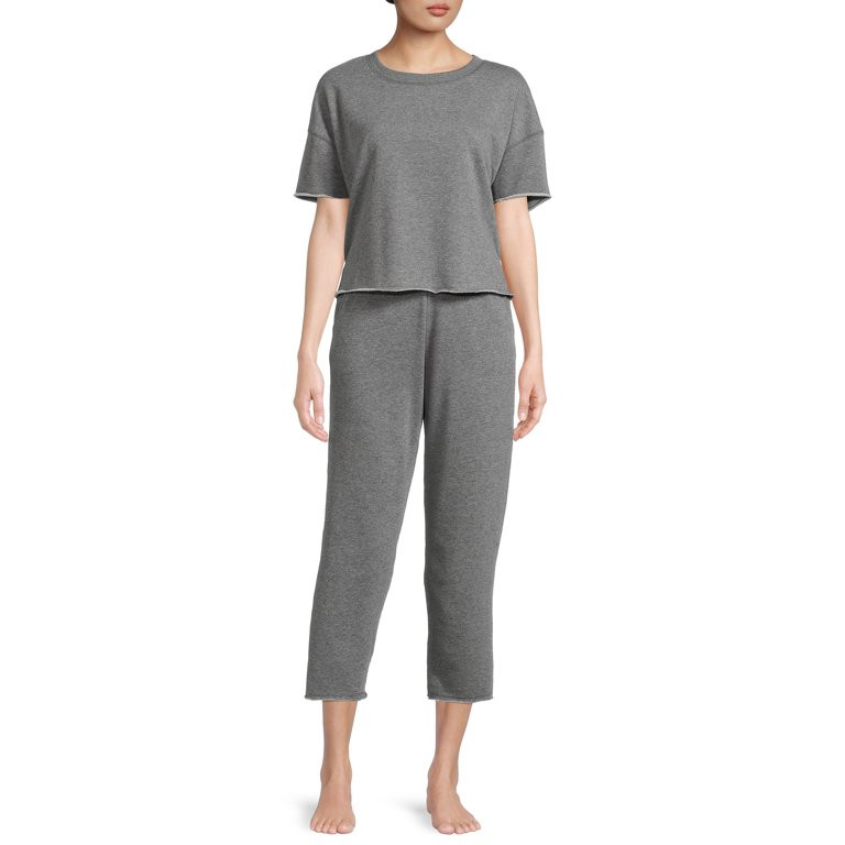 Secret Treasures Women's and Women's Plus Sleep Top and Pants, 2-Piece | Walmart (US)