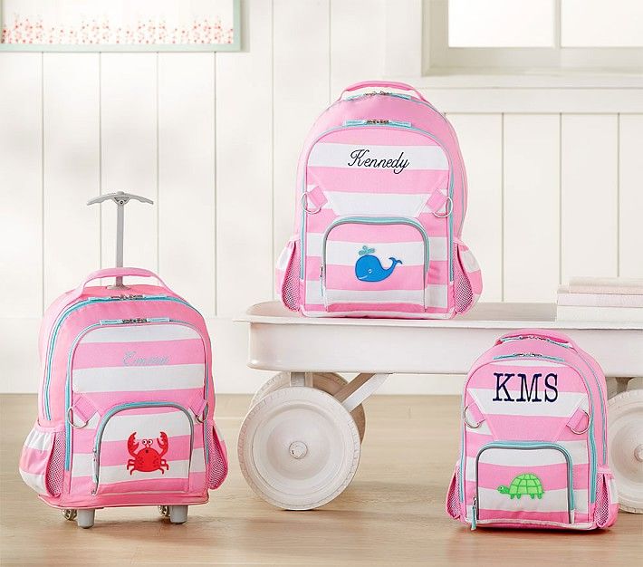 Fairfax Pink/White Stripe Backpacks | Pottery Barn Kids