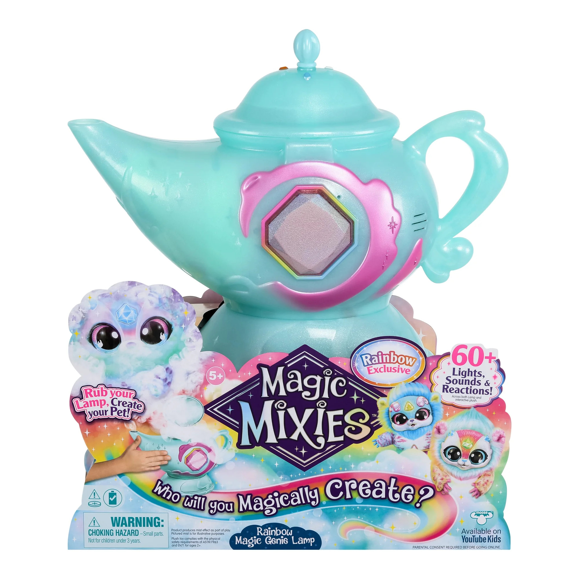 Magic Mixies Magic Genie Lamp with Interactive 8 inch Rainbow Magic Plush, Ages 5+ | Walmart (US)