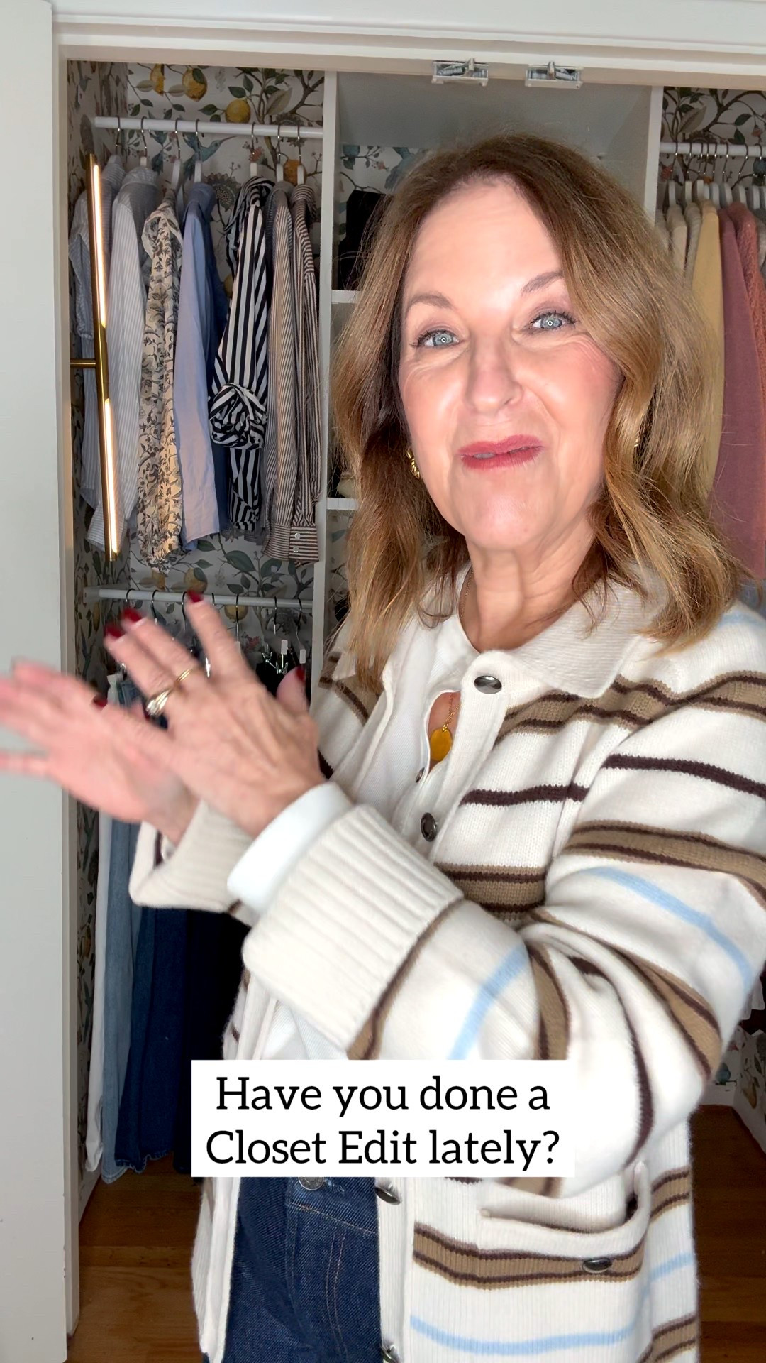 Cleaning out my closets! 
OOTD is a striped Cardigan, on sale
Henley and Straight dark-wash jeans. 
All fit tts. 

#LTKOver40 #LTKdayinmylife #LTKSaleAlert