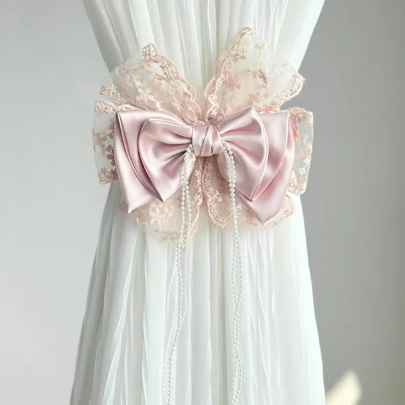 Lace Bow Curtain Tieback French Romantic Style Curtain - Temu Canada | Temu Affiliate Program