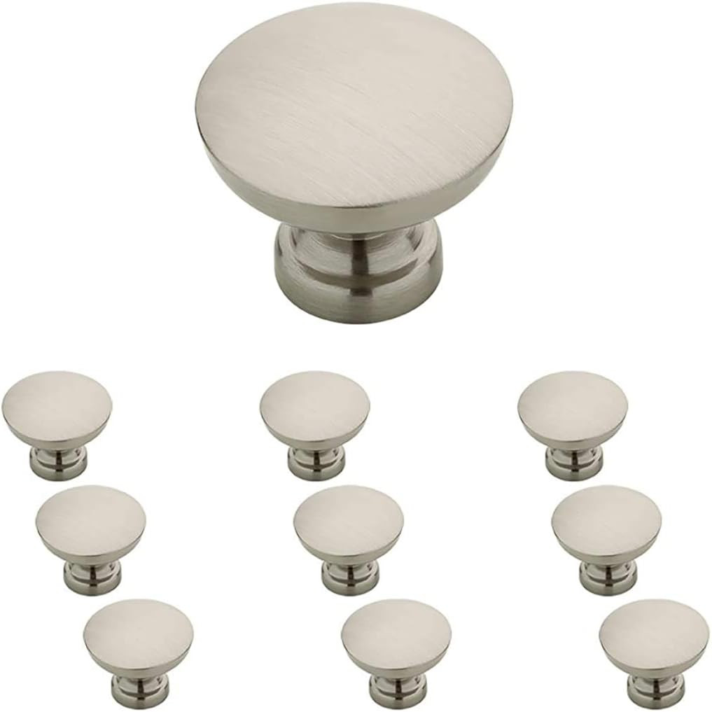 Franklin Brass Flat Top Round Kitchen Cabinet Knobs or Drawer Knobs 1-3/16" (30mm), 10-Pack Satin... | Amazon (US)