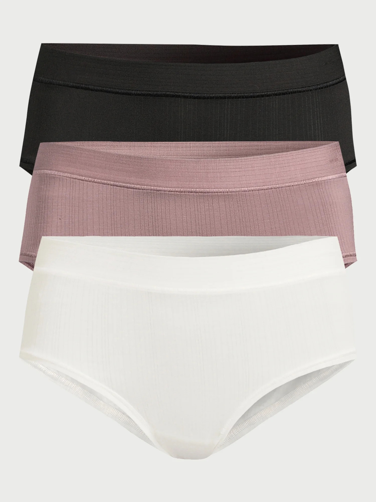 Joyspun Women’s Ribbed Modal Hipster Panties, 3-Pack, Sizes XS to 3X | Walmart (US)