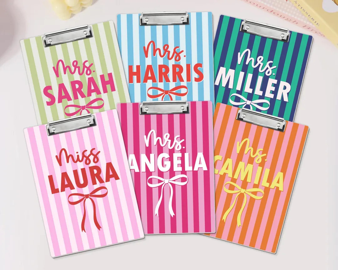 Custom Name Teacher Clipboard, Personalized Acrylic Paper, Appreciation Gift - Etsy | Etsy (US)