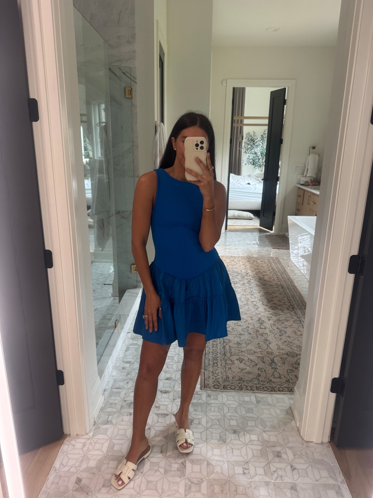 Dress: small

This is more of an athleisure dress which I love! Casual but the blue color is so good