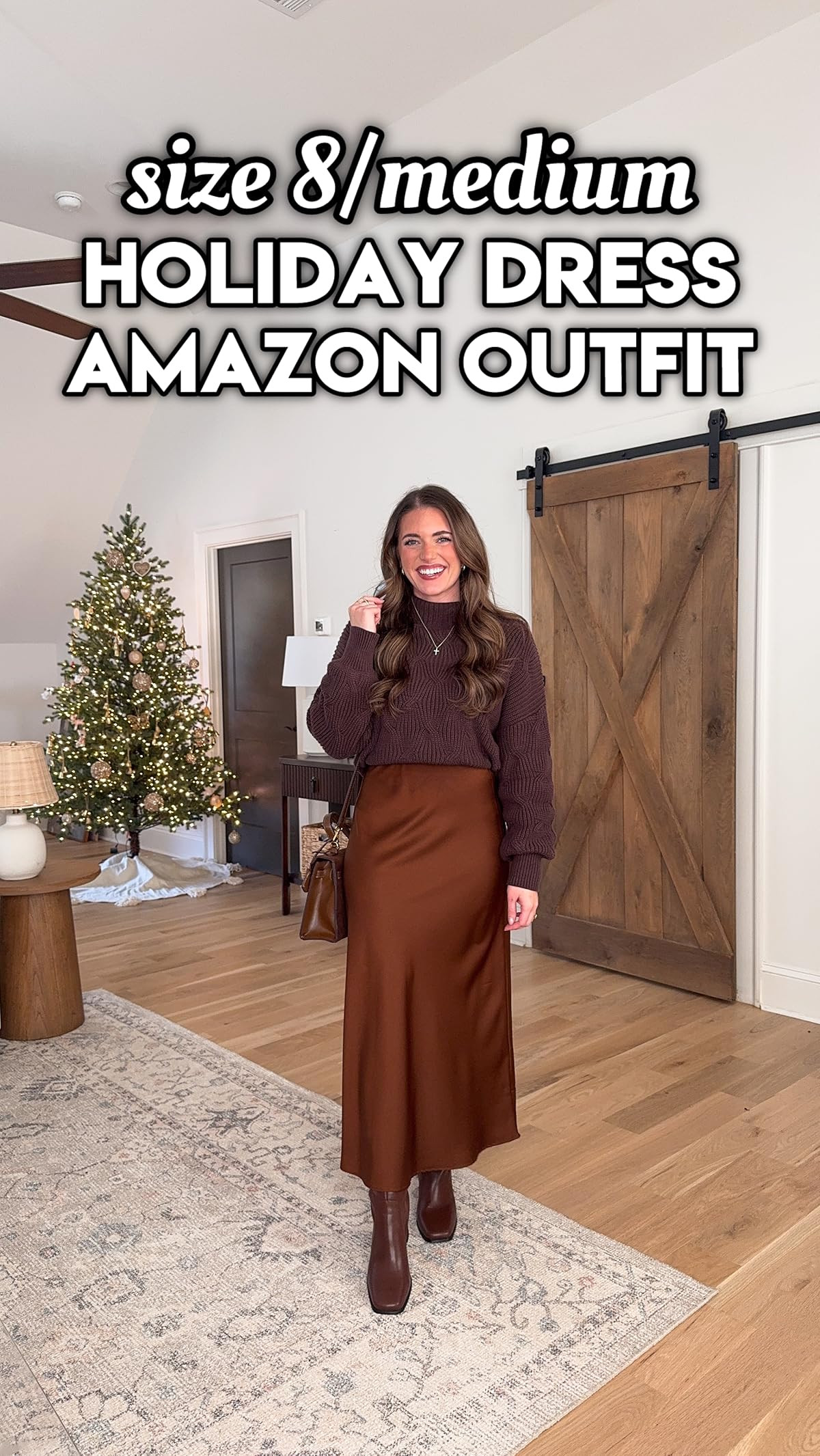 SOLY HUX Women's Elegant Satin Skirts High Waisted Flared Casual Work Office Fishtail Midi Skirt | Amazon (US)