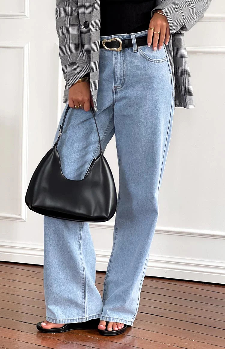 Calliope Light Wash Mid Rise Slouchy Jeans | Beginning Boutique (AU)