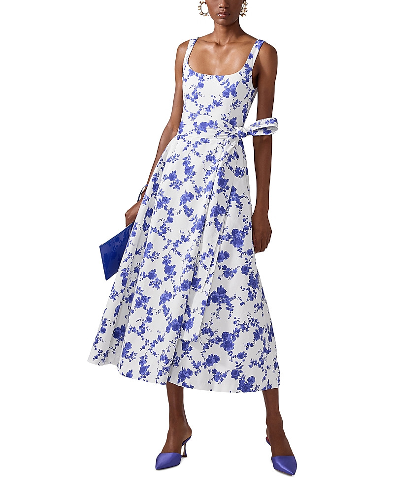 Carolina Herrera Sleeveless Scoop Neck Midi Dress with Sash | Bloomingdale's (US)