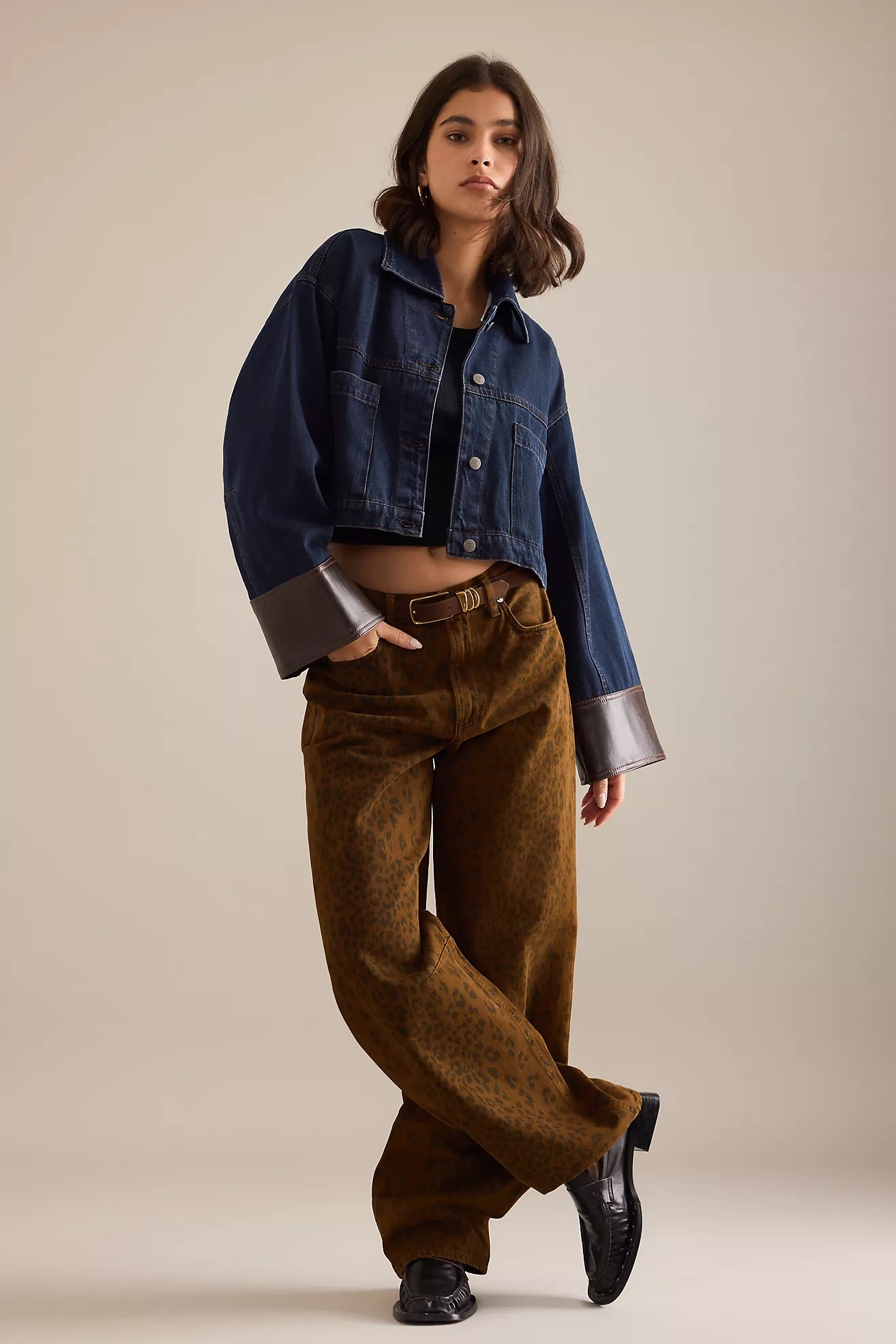 Pilcro Cuffed Crop Denim Jacket | Anthropologie (US)