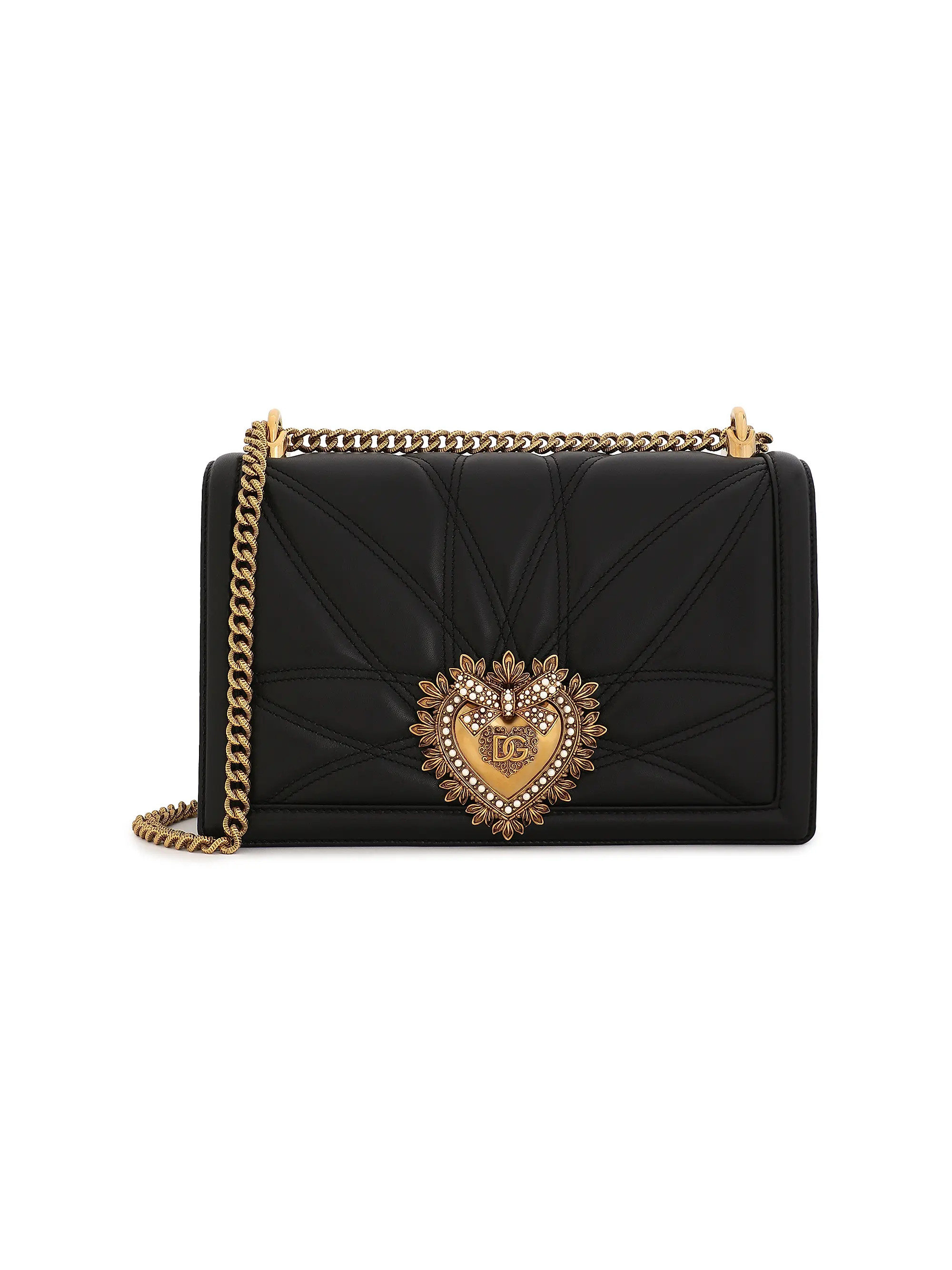 Dolce&Gabbana Large Devotion Quilted Leather Shoulder Bag | Saks Fifth Avenue | Saks Fifth Avenue