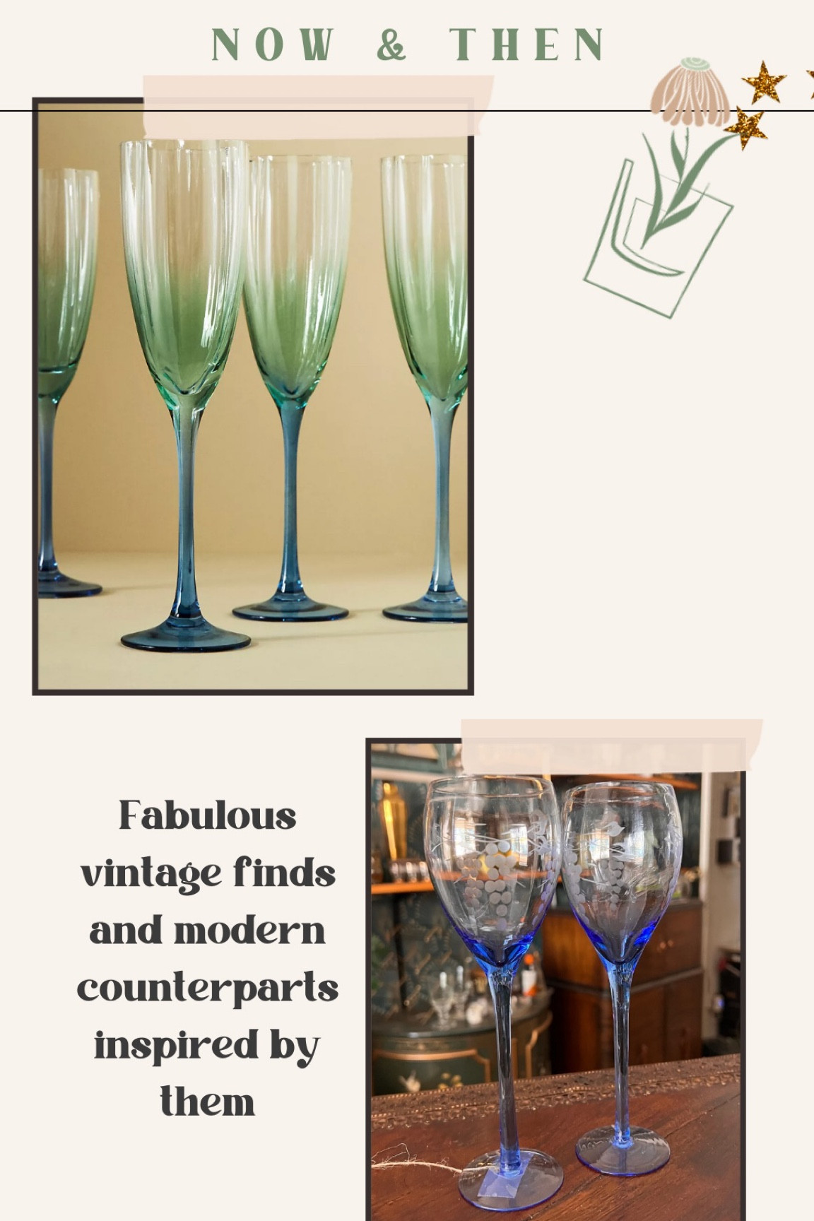 These beautiful blue champagne flutes are perfect for entertaining at home! Vintage glasses or modern glasses? Why choose?!

#LTKFind #LTKhome