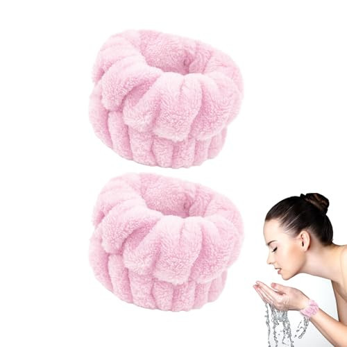 Evergoods 2 Pcs Wrist Towels for Washing Face, Absorbent Microfiber Wrist Bands for Washing Face, Wrist Cuffs for Washing Face for Girls and Women Prevent Water from Spilling Down Your Arms | Amazon (US)