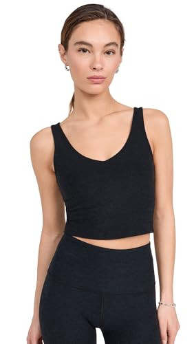Beyond Yoga Women's Spacedye Good Day Cropped Tank, Darkest Night, M | Amazon (US)