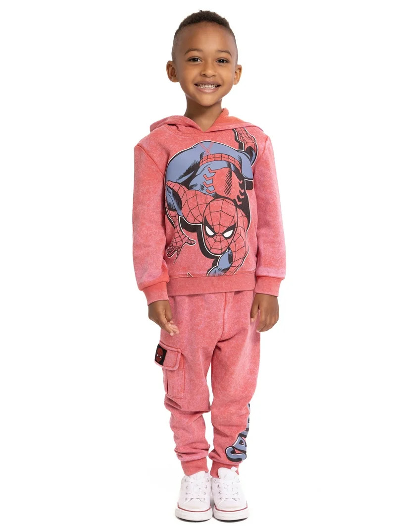 Spider-Man Toddler Boys' Graphic Hoodie and Jogger Pants Set, 2-Piece, Sizes 12M-5T | Walmart (US)