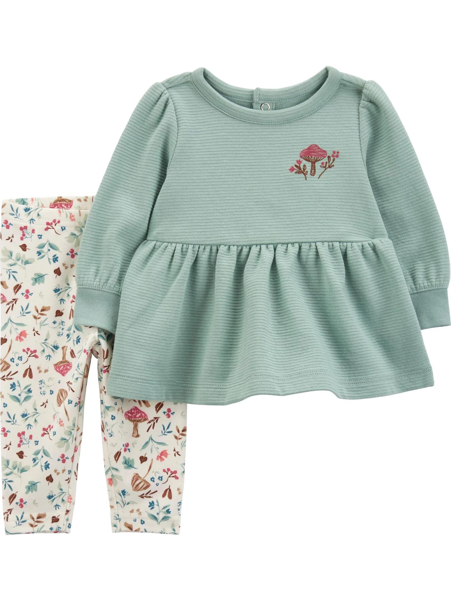 Carter's Child of Mine Baby Girl Outfit Set, 2-Piece, Sizes 0/3-24M | Walmart (US)