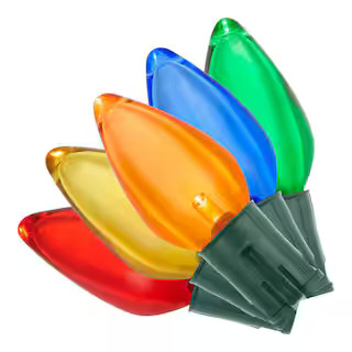 100 Count Multi-Colored Steady Lit Super-Bright C9 LED Lights | The Home Depot