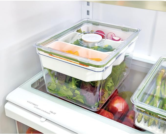 IDESIGN Large Tall Produce Storage Bin with 3 Movable Dividers, The Fresh Collection – 7.85” ... | Amazon (US)