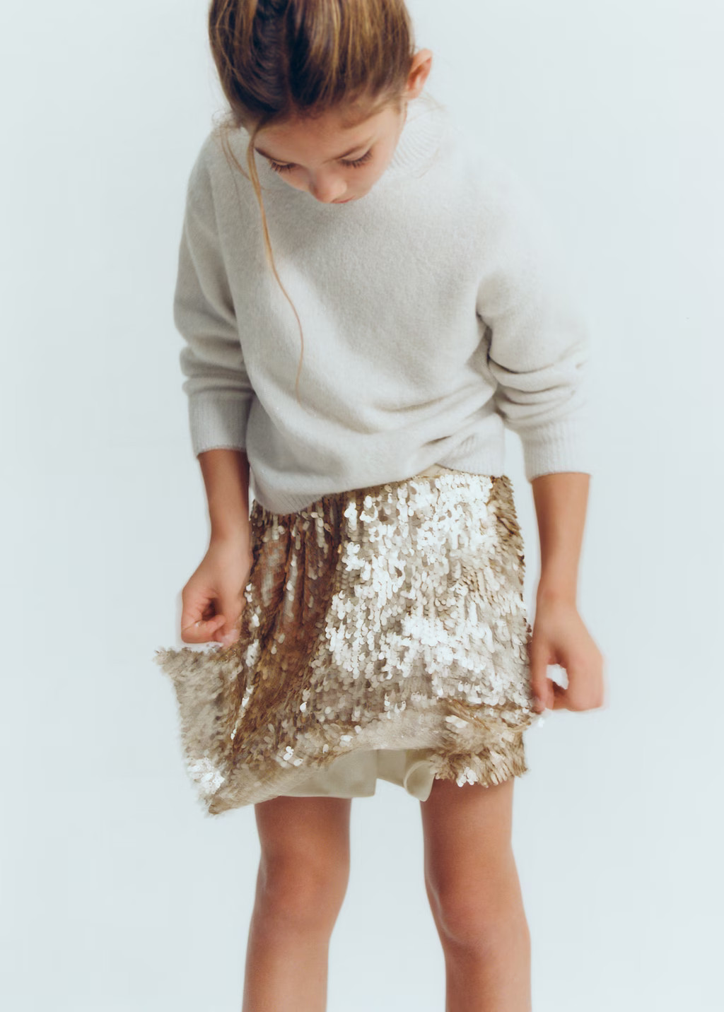 Golden sequin skirt - Kids | MANGO USA | Mango (US/MX/AU)