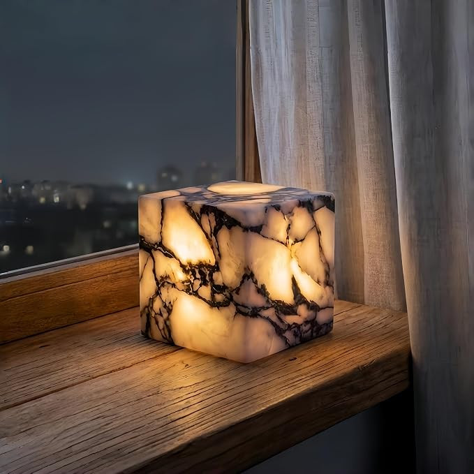 Marble Lamp Luxury Stone Table Lamp Type-C Rechargeable Touch Night Light Small Bedside Lamp Cord... | Amazon (US)