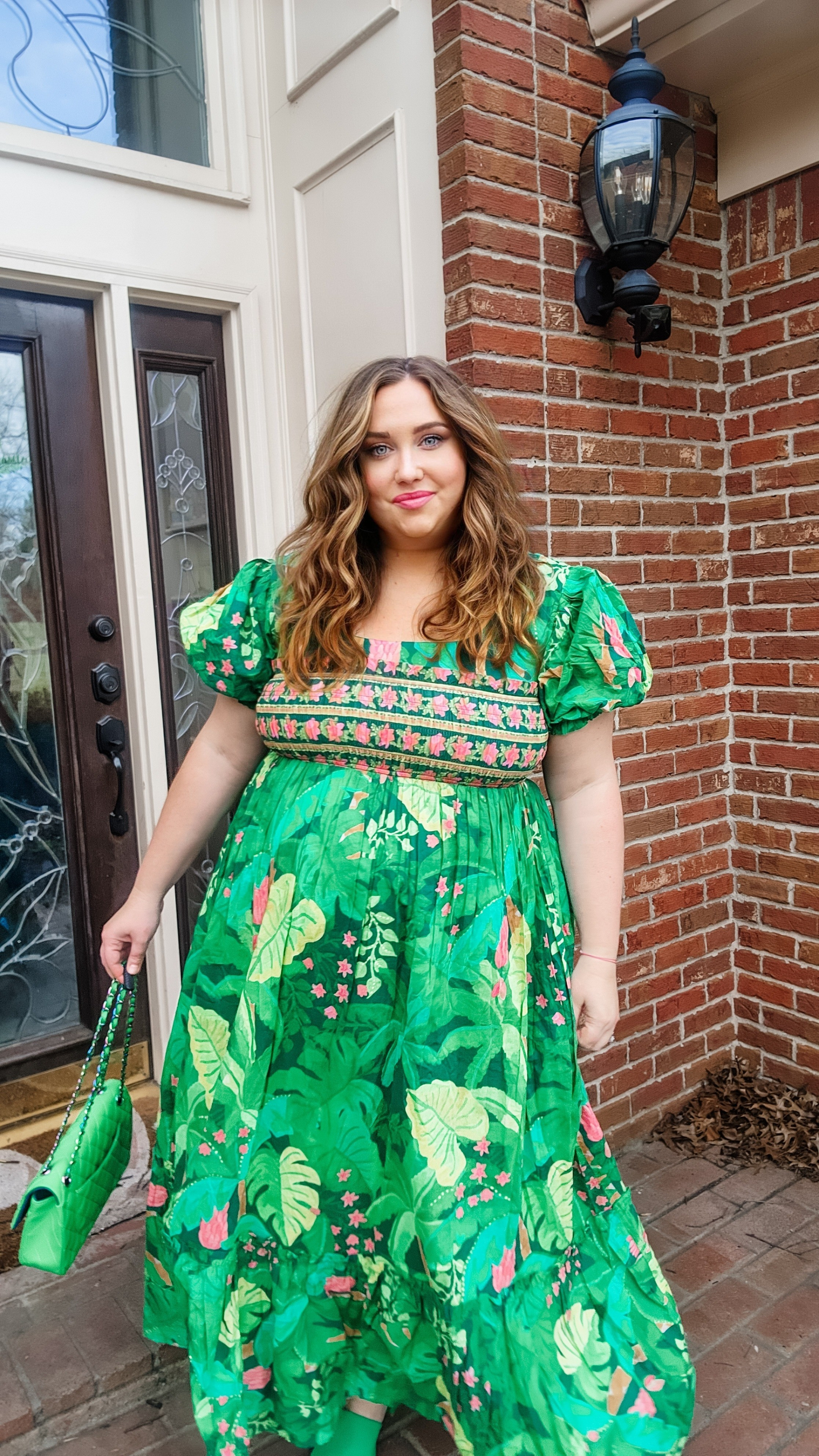 I cannot get enough of this @farmrio dress that I snagged from @anthropologie during the LTK Spring sale. Wearing an XL - these run large IMO#livinglargeinlilly #grandmillennial #vacationdress #springdress 

#LTKSeasonal #LTKplussize #LTKmidsize