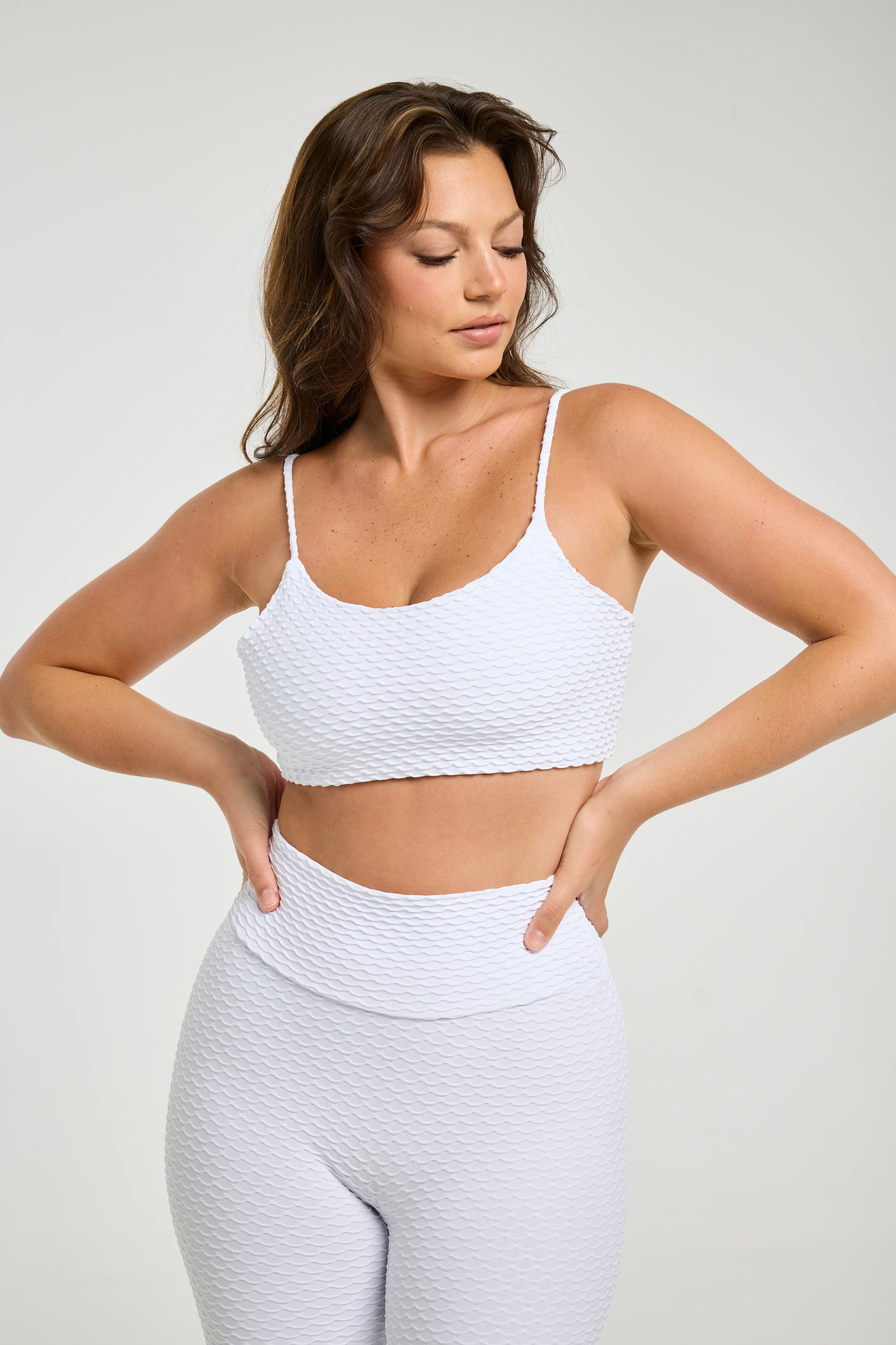 Croco Skin Bralette White | Booty by Brabants