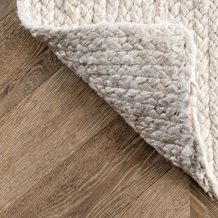 Cruise Handmade Braided Jute Area Rug in Off White/ Cream/ Ivory | Wayfair North America