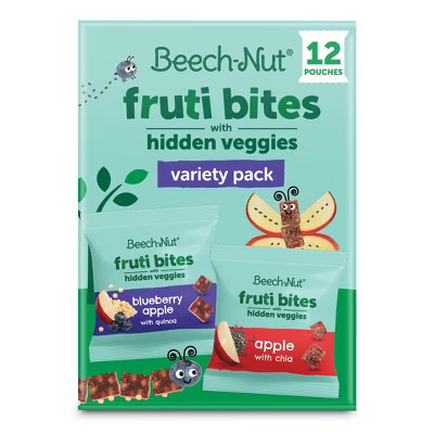 Beech-Nut Hidden Veggies Fruit Bites Blueberry Apple Quinoa Baby Food - 7.6oz | Target