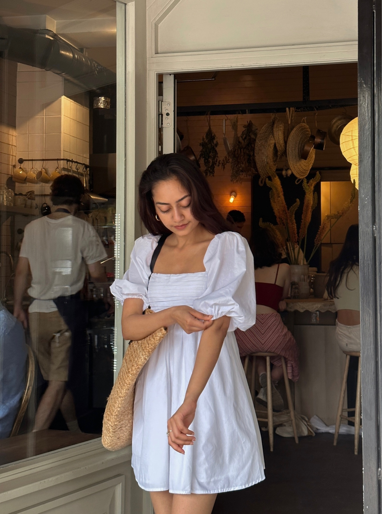 Currently wearing too many white outfits and gracefully saving them from getting any stains. 
Quite an improvement from last summer #iykyk 😂♥️ 