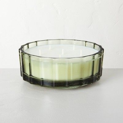 Fluted Glass Mulled Spice Seasonal Jar Candle Green - Hearth & Hand™ with Magnolia | Target
