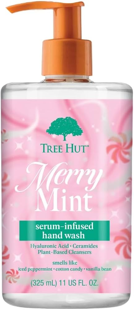 Tree Hut Merry Mint Serum Infused Hand Wash, Nourish & Hydrate Hands, Strengthening Skin Care, Lo... | Amazon (US)