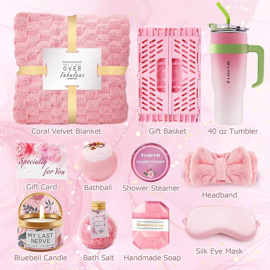 Spa Gifts for Women Christmas Gifts Bath Gift Baskets Relaxing Spa Self Care Gift for Mom Her Sis... | Amazon (US)