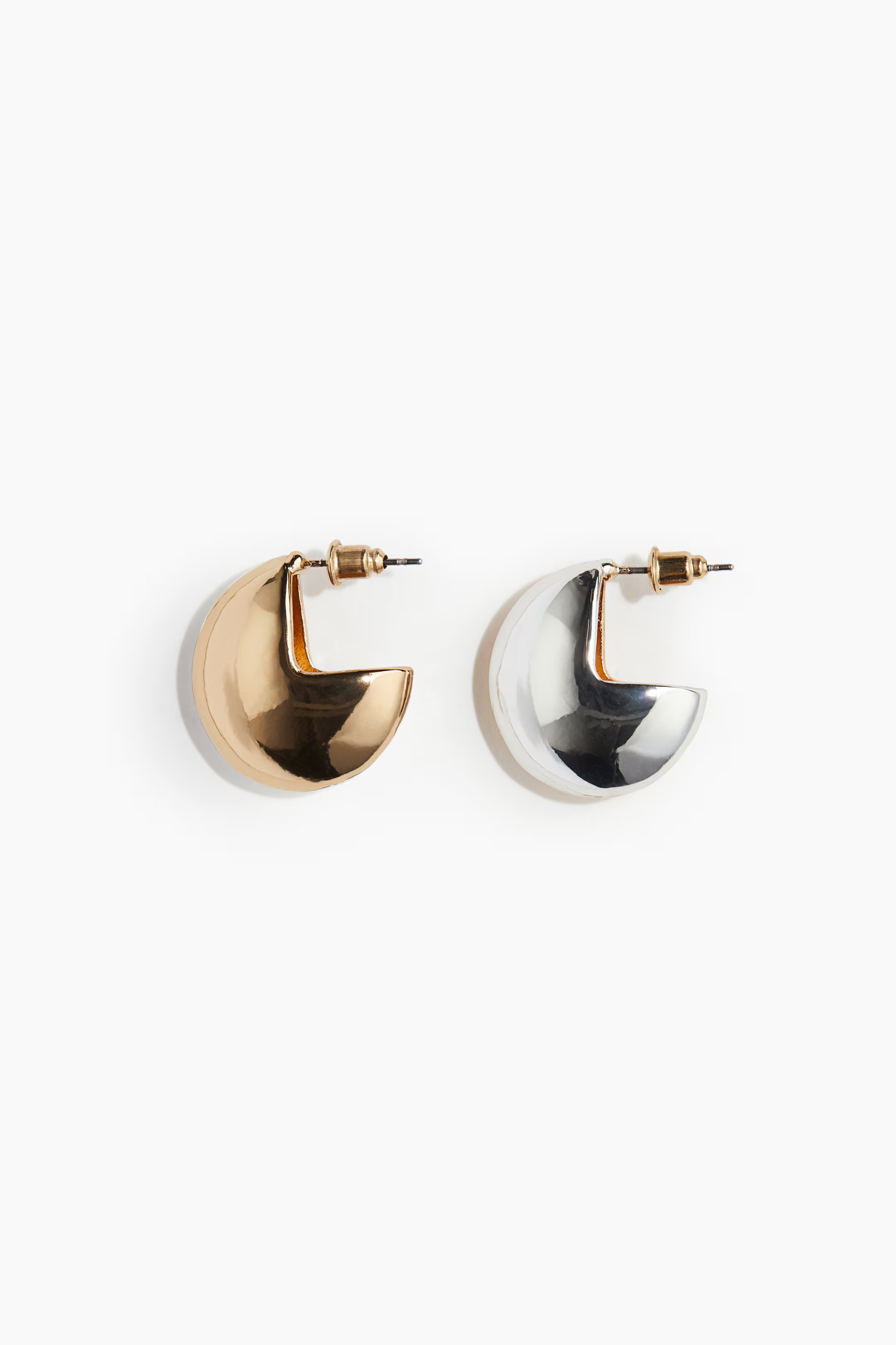Two-Toned Dome Earrings | H&M (US + CA)