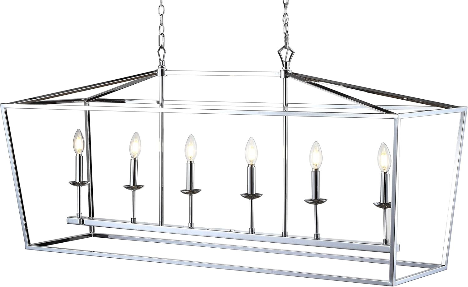 JONATHAN Y JYL7439C Pagoda Lantern Dimmable Adjustable Metal LED Pendant Classic Traditional Farm... | Amazon (US)