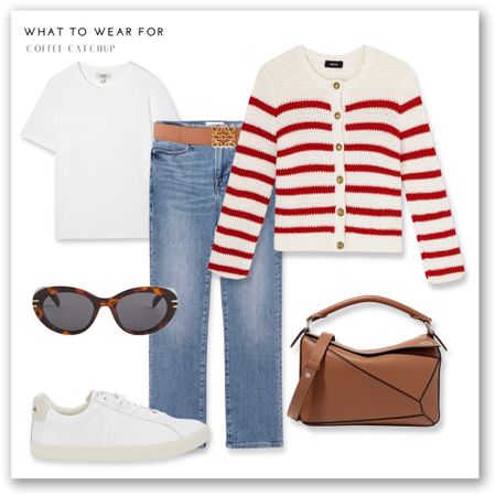 A chic spring day look ❤️

Me & em red stripe cardigan, Parisian style, Loewe puzzle bag, Veja sneakers, white classic T-shirt, sunglasses, jeans 

#LTKstyletip #LTKSeasonal #LTKeurope