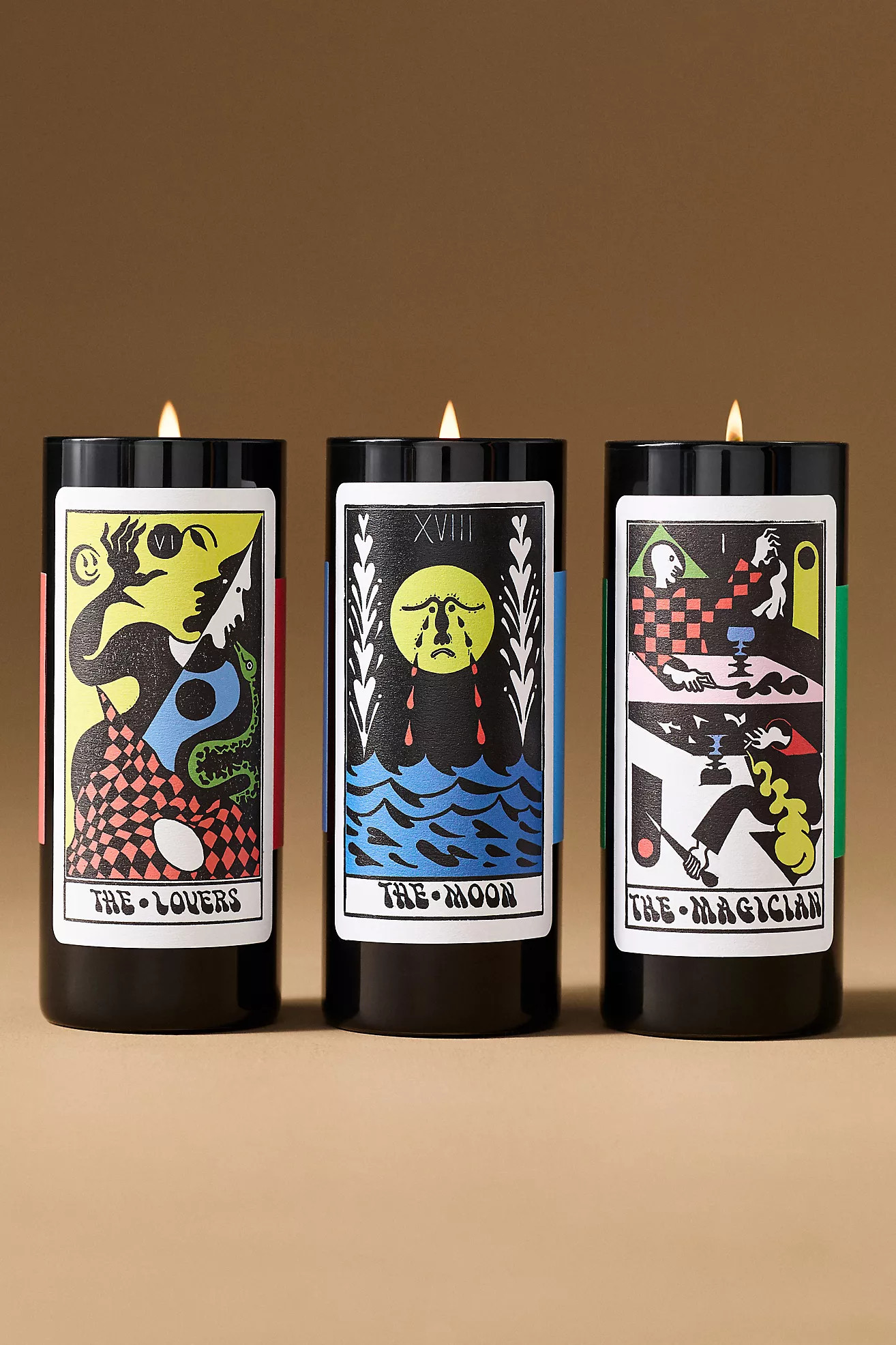 54 Celsius The Moon Glass Tarot Candle | Anthropologie (US)