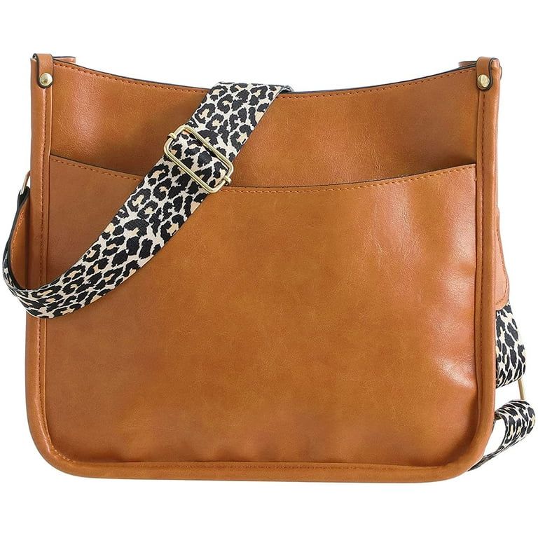 Asge Women Crossbody Purse Leather Zipped Pockets Handbag Shoulder Bag | Walmart (US)