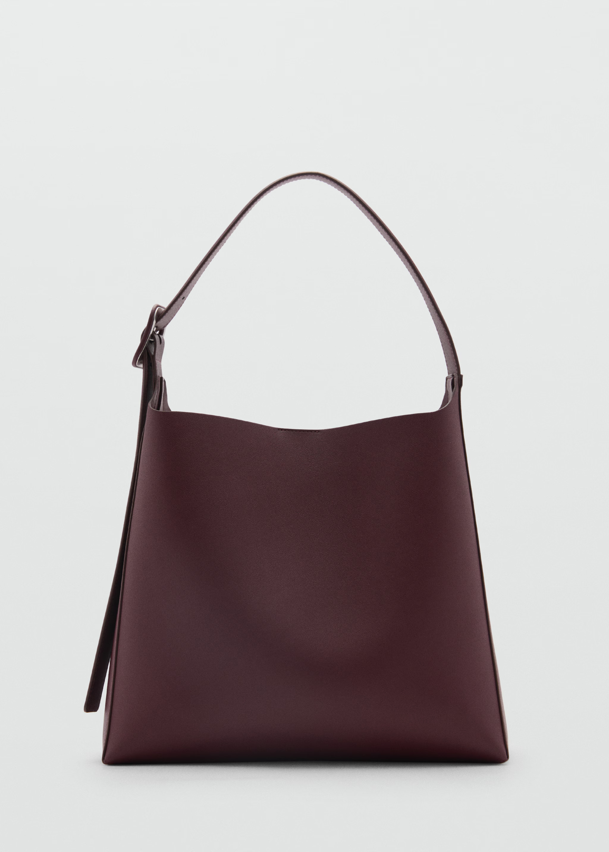 Shopper bag with buckle - Woman | MANGO USA | MANGO (US)