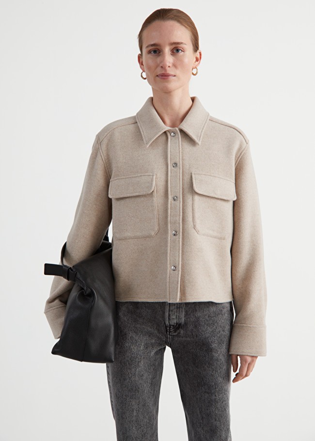 Oversized Cropped Patch Pocket Jacket | & Other Stories (EU + UK)