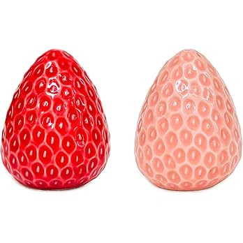 Strawberry Salt and Pepper Shakers Cute Ceramic Salt and Pepper Shakers Set | Amazon (US)