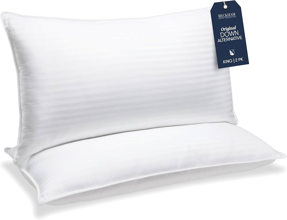 Beckham Hotel Collection Bed Pillows King Size Set of 2 - Down Alternative Bedding Gel Cooling Bi... | Amazon (US)